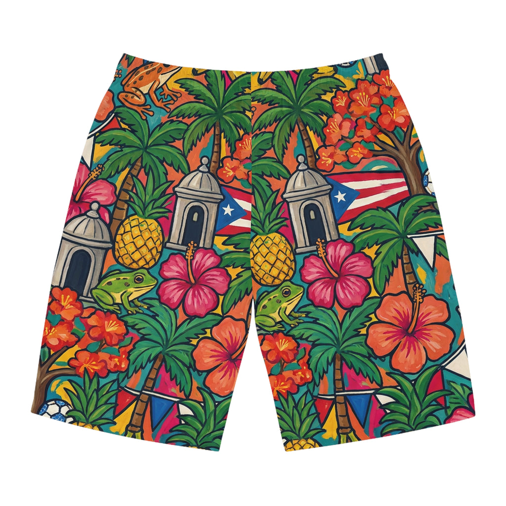 Board Shorts AOP · Coquí & Flamboyán · PR