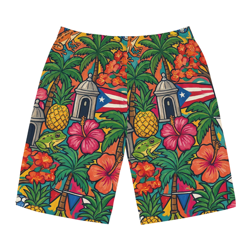 Board Shorts AOP · Coquí & Flamboyán · PR