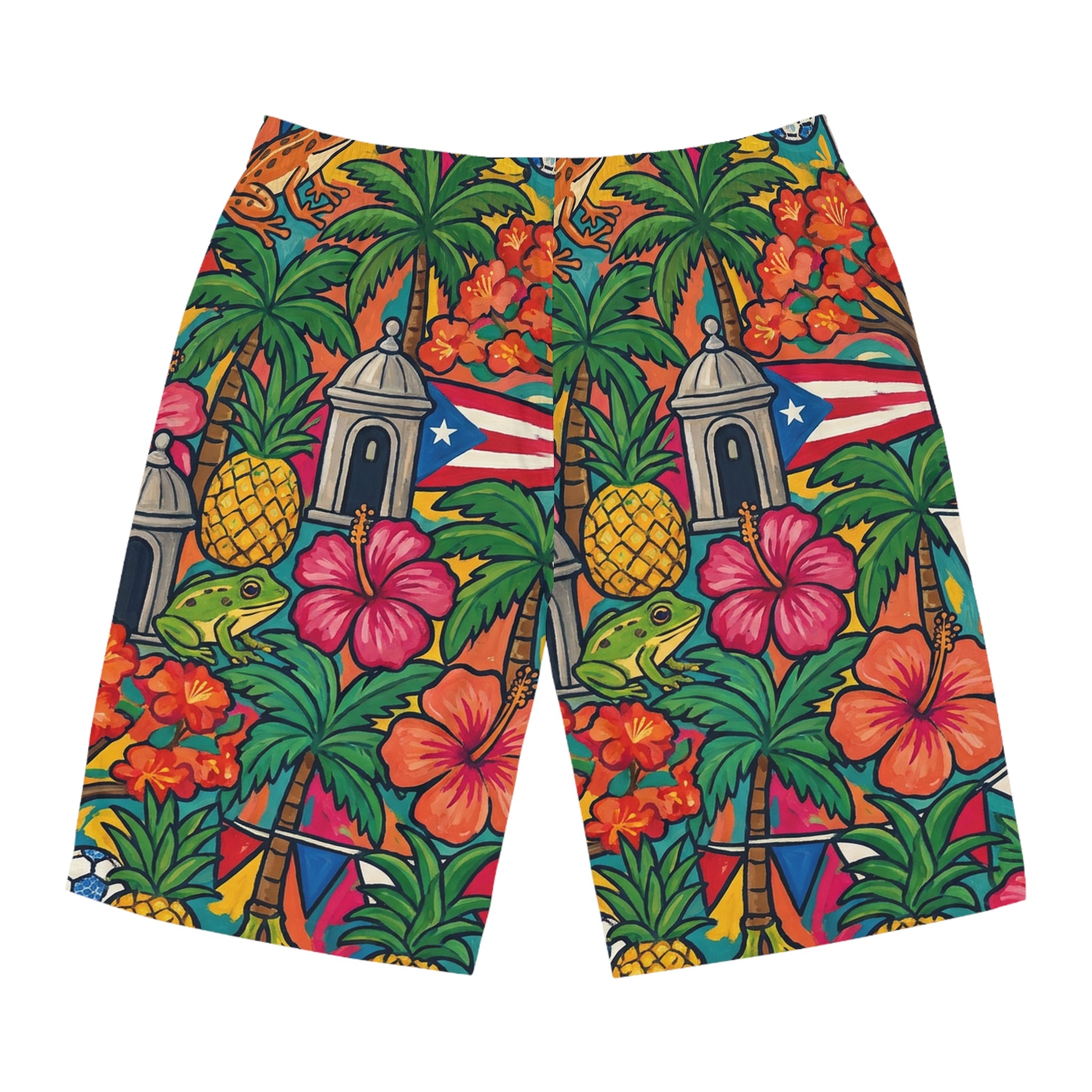 Board Shorts AOP · Coquí & Flamboyán · PR