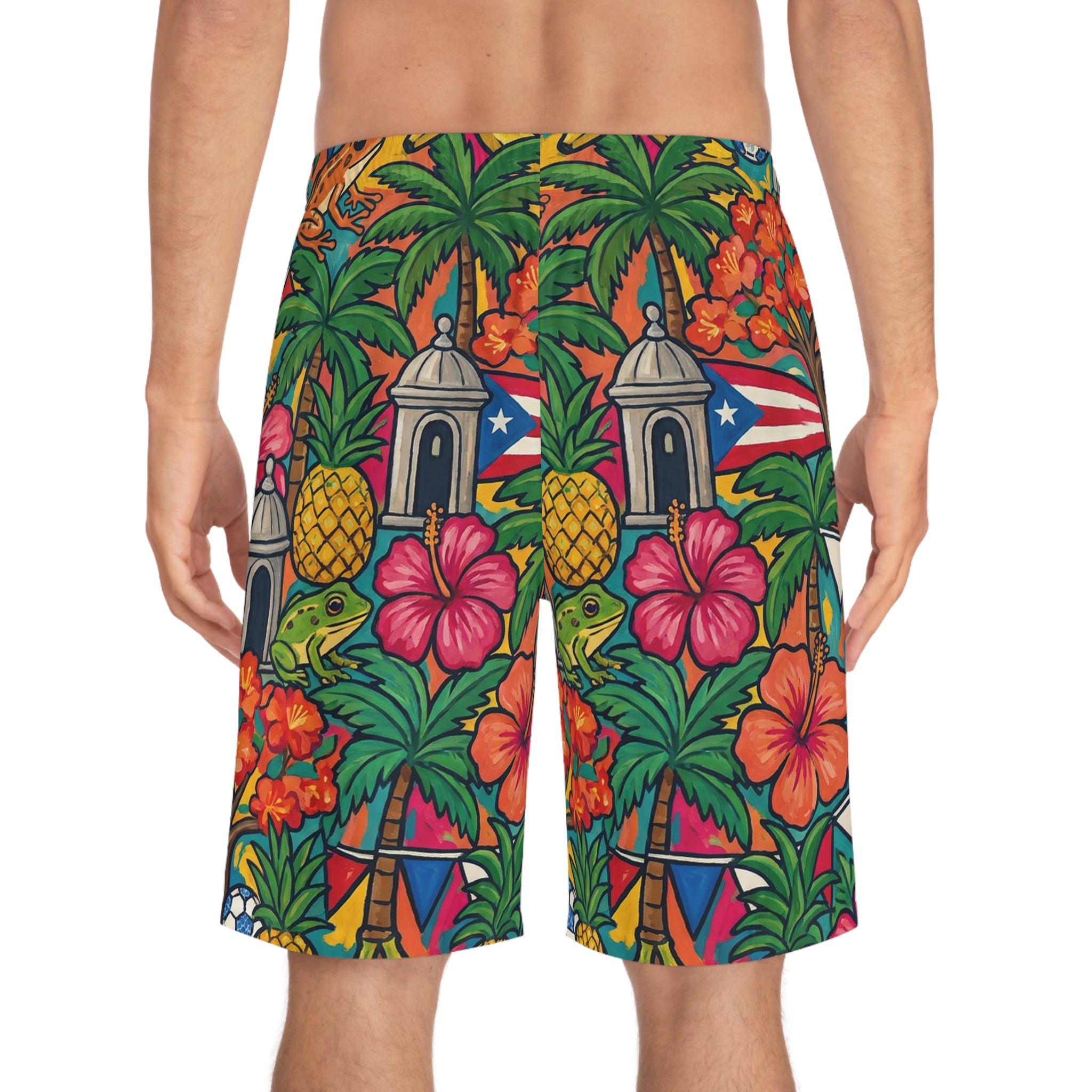 Board Shorts AOP · Coquí & Flamboyán · PR